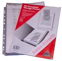 Folder Friendly A4 Heavy Duty Gussetted Pocket